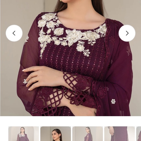 Pakistani Bollywood Indian 3 pc suit kurta - Picture 7 of 8